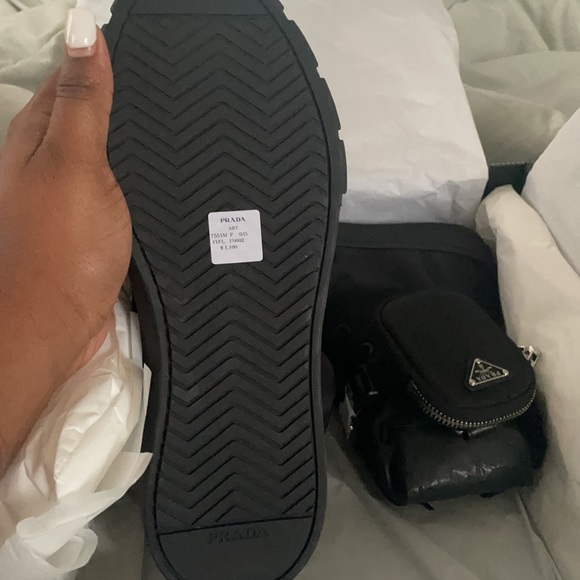 Prada Nylon Sneakers w/ Pouch - Picture 3 of 3